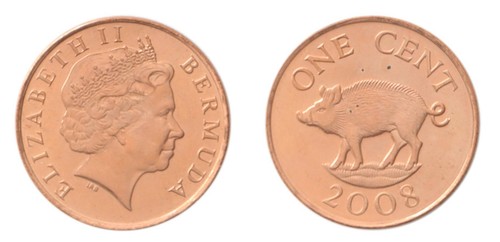 Bermuda 1 Cent, 2008, KM #107, Mint