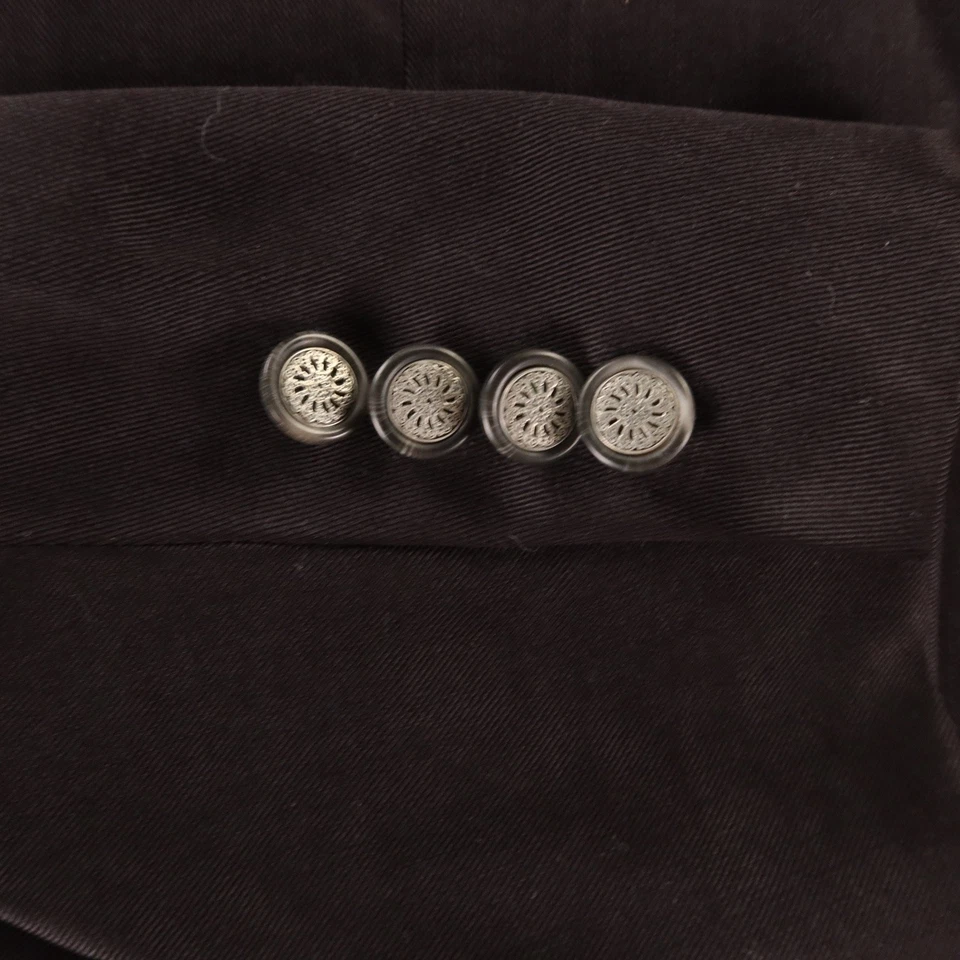 Chaqueta Andrew Fezza L LT 44L Negro Poliéster Microfibra Sarga Blazer Abrigo Deportivo Foto 4 de 4