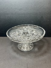 EAPG 6" Salver Mini Cake Stand John B Higbee Glass Co Alpha Rexford Pattern