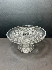 EAPG 6" Salver Mini Cake Stand John B Higbee Glass Co Alpha Rexford Pattern