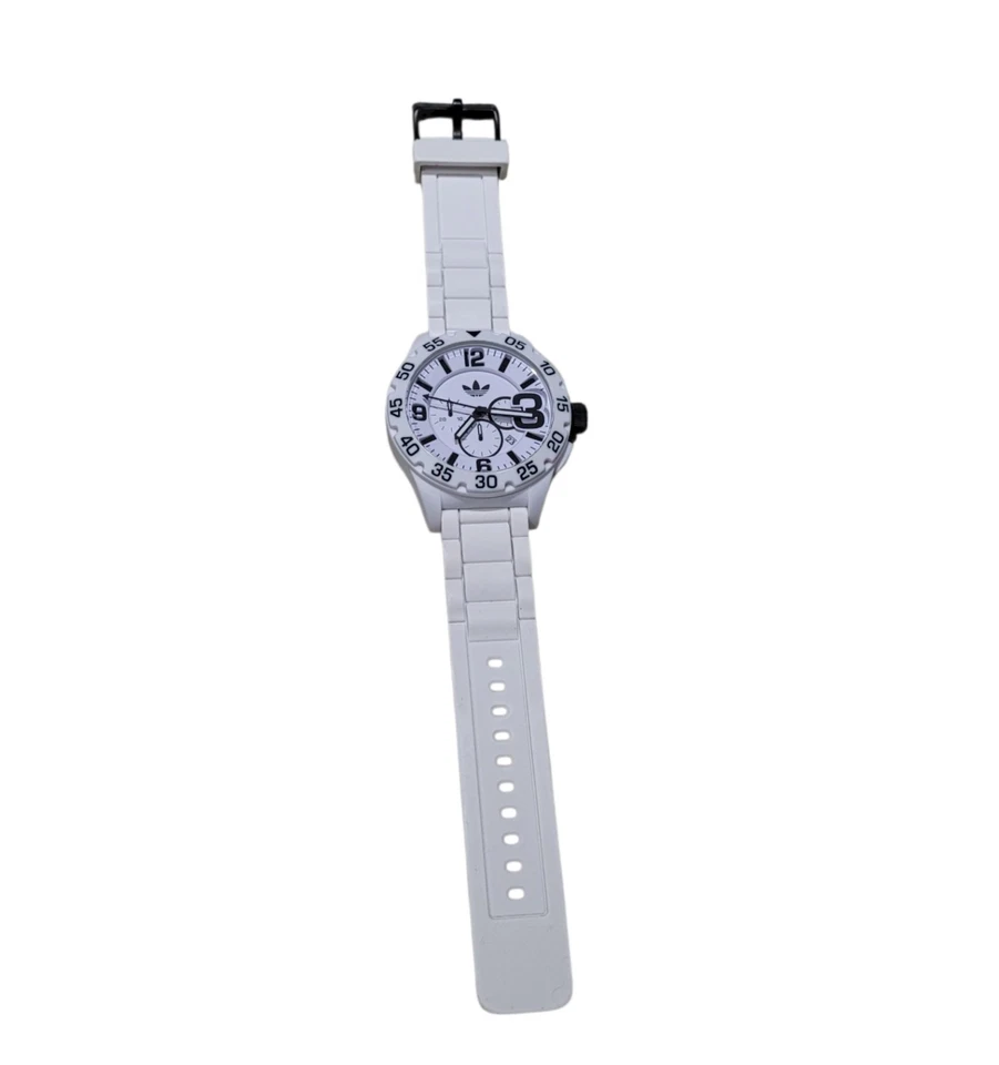 Adidas Newburgh Chronograph White Silicone Watch ADH2860 Men Women - Image 3 of 4
