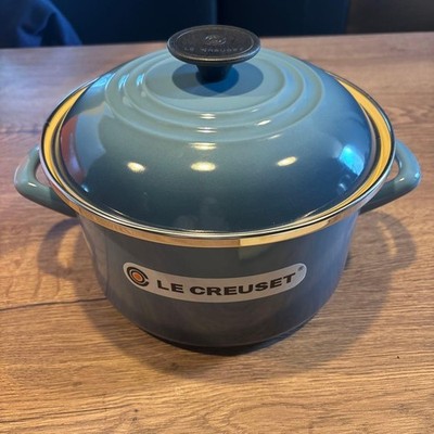 Le Creuset Enamelware Casserole 20cm Marine Blue Carbon Steel