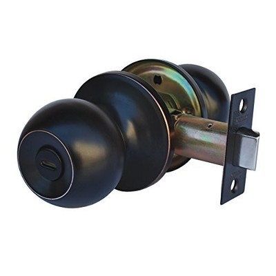 Constructor Chronos Oil Rubbed Bronze Privacy Door Knob Handle Bedroom and Bathr