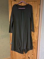 One Size Grey Parachute Dress Mid Sleeve, Ankle / Mid Calf