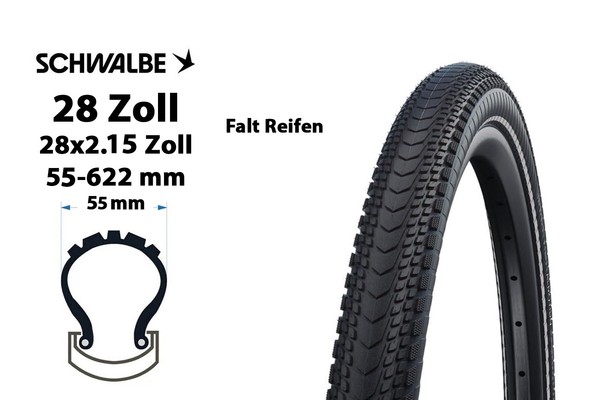 28 Zoll Schwalbe Marathon Almotion Evolution 28X2.15 Falt Reflex Addix 55-622-image