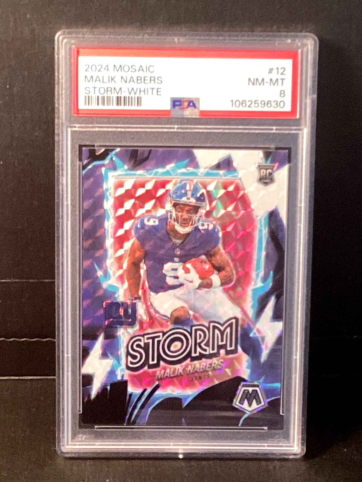 2024 Panini Mosaic - Storm Malik Nabers #12 White Mosaic Prizm /25 (RC) NMINT!