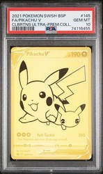 Pikachu V SWSH145 Gold Promo Full Art