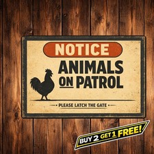 Keep Gate Closed Beware of Dog Signs for Fence Yard Tin Metal 8x12