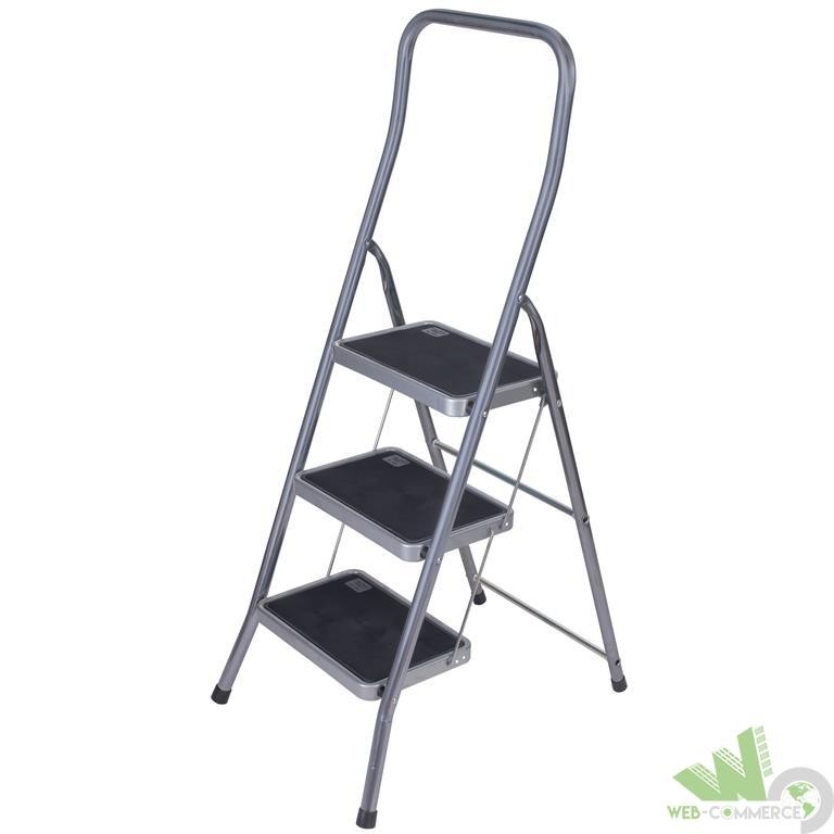 SGABELLO SCALA DOMESTICA 3 GRADINI 72 CM FACAL SUPER EFFE CON PROTEZIONE