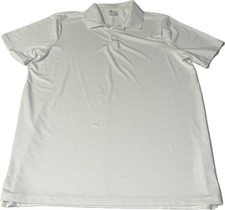 All In Motion Men's Size L White Polo Shirt Athletic Golf Short Sleeve