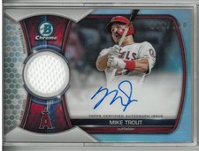 2023 Bowman Chrome Autograph Relics  #BCAR-MT Mike Trout 99/100