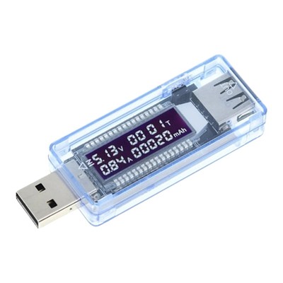 Multifunction USB Power Tester Meter For Voltages Current Analysis ABS Material