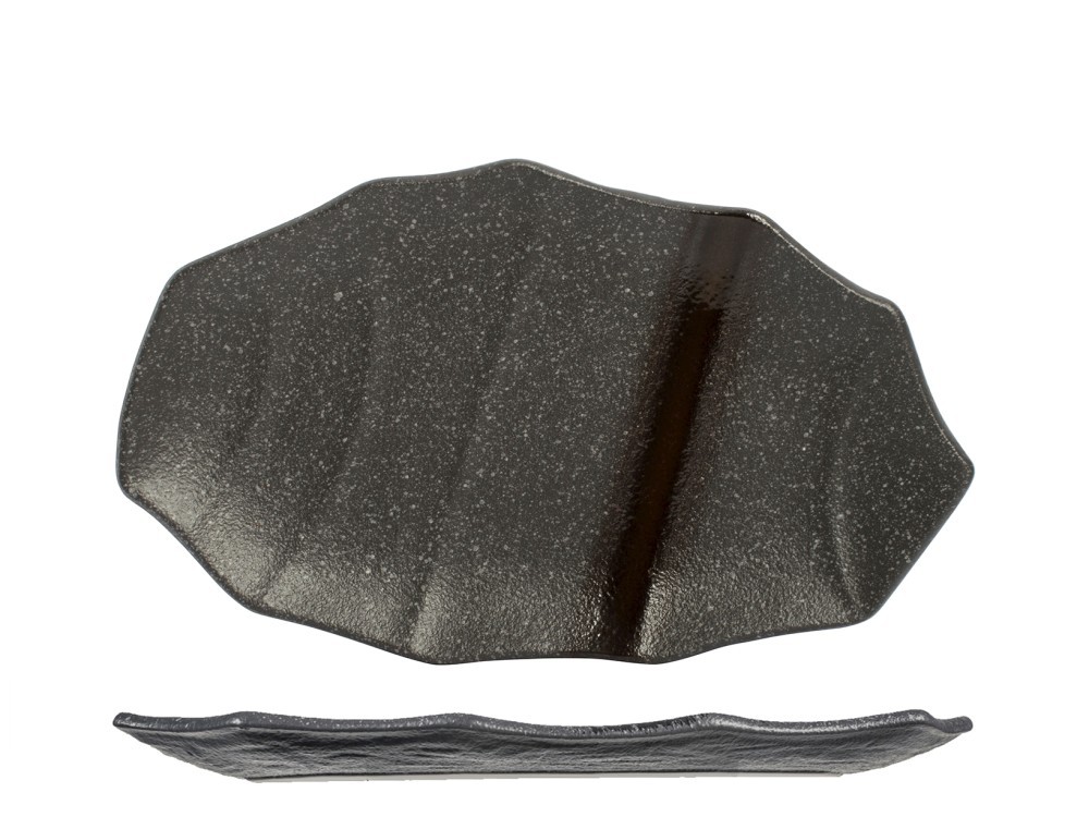 H&H Nerobronze Deep Plate Porcelain 30Cm