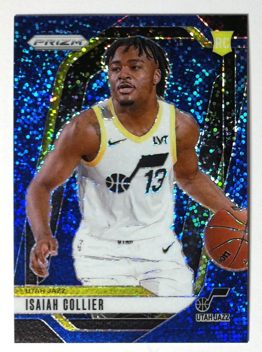 2024-25 Panini Prizm Blue Sparkle Prizm RC #227 Isaiah Collier Jazz /144