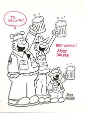 MORT WALKER - INSCRIBED PRINTED ART SIGNED IN INK