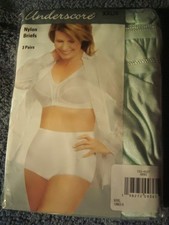 Underscore Nylon Briefs Panties Size 9 xxl Pack of 3 Pistachio Panties New