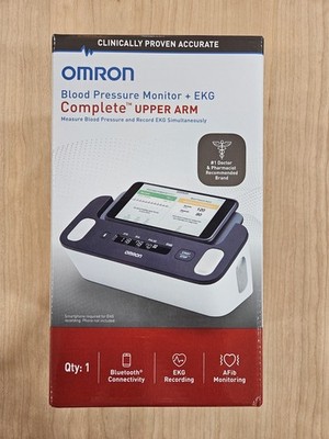 OMRON Complete Upper Arm Blood Pressure Monitor + EKG Bluetooth AFib   BP7900