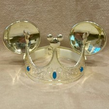 Disney On Ice Parks Jeweled Crown Mickey Mouse Ears Plastic Gold Metallic Teal