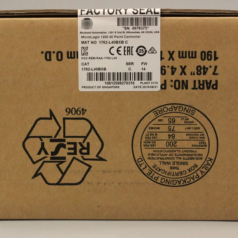 1PC New 1762-L40BXB SER C MicroLogix 1200 40 Point Controne SPOT STOCK - Image 4 of 4