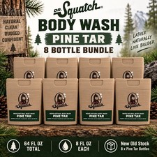 Dr Squatch Pine Tar Body Wash 8 Pack 64 oz Total 8 oz Bottles New Old Stock
