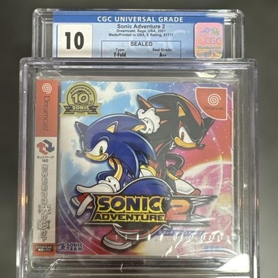 CGC Graded 10 Sonic Adventure 2 (Sega Dreamcast)   New Factory Sealed