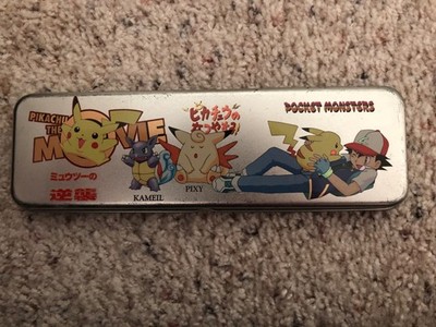 Pokemon Japanese Pencil Case Extremely Rare Mewtwo Strike's Back Pocket Monsters