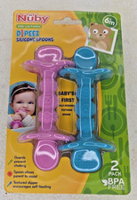Nuby Dipeez 2 in 1 Silicone Spoons 2pk