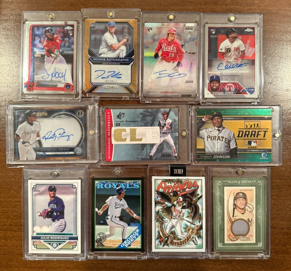 Gran lote de tarjetas deportivas de béisbol (autos, RC, Prizm, #, parche) Foto 2 de 4