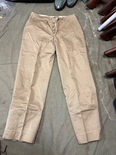 ORIGINAL WWII US ARMY EM OFFICER KHAKI SUMMER FIELD TROUSERS- XLARGE 38 WAIST