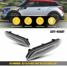For Mini Cooper Countryman R61 R60 Clear Len LED Side Marker Turn Signal Light H