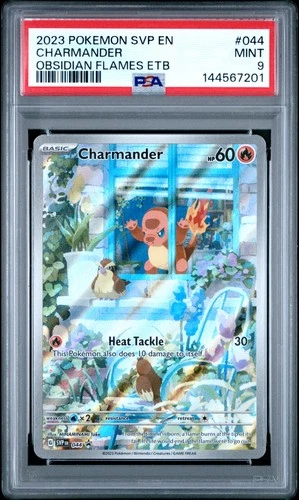 2023 POKEMON SVP EN-SV BLACK STAR PROMO #044 CHARMANDER PSA 9