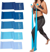5 Pcs Professional Resistance Bands. Latex-Free, Pilates Band, Work Out Bands, S