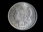 US 1921 MORGAN  SILVER DOLLAR CHOICE BU
