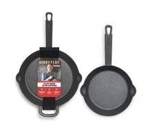 GreenPan x Bobby Flay 2 Piece Set (Includes 8”, 10”) Cast Iron Skillet, Pre