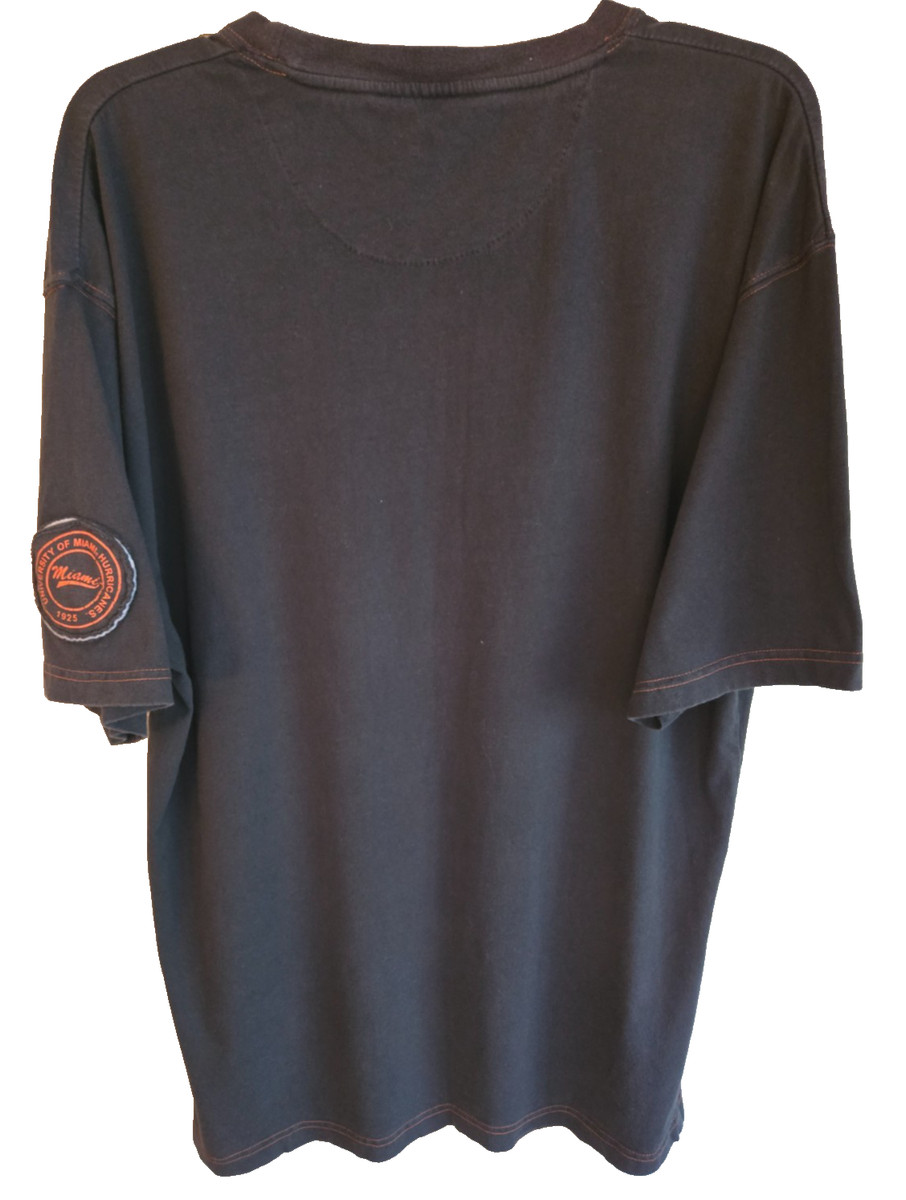 Colosseum Athletics Men XL T-Shirt Dk Gray Short Sleeve Miami Hurricanes Sports View 3