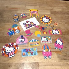 Hello Kitty Sanrio 3-D Glitter Stickers Scrapbook DIY Cards Circus Carnival