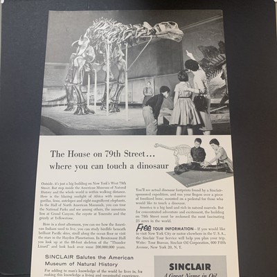 Vintage 1956 Sinclair Oil House On 79th Ad Advertisement 