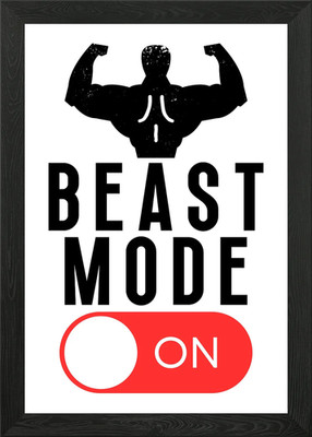 Beast Mode auf gerahmtem Wandbild Poster Leinwanddruck Bild