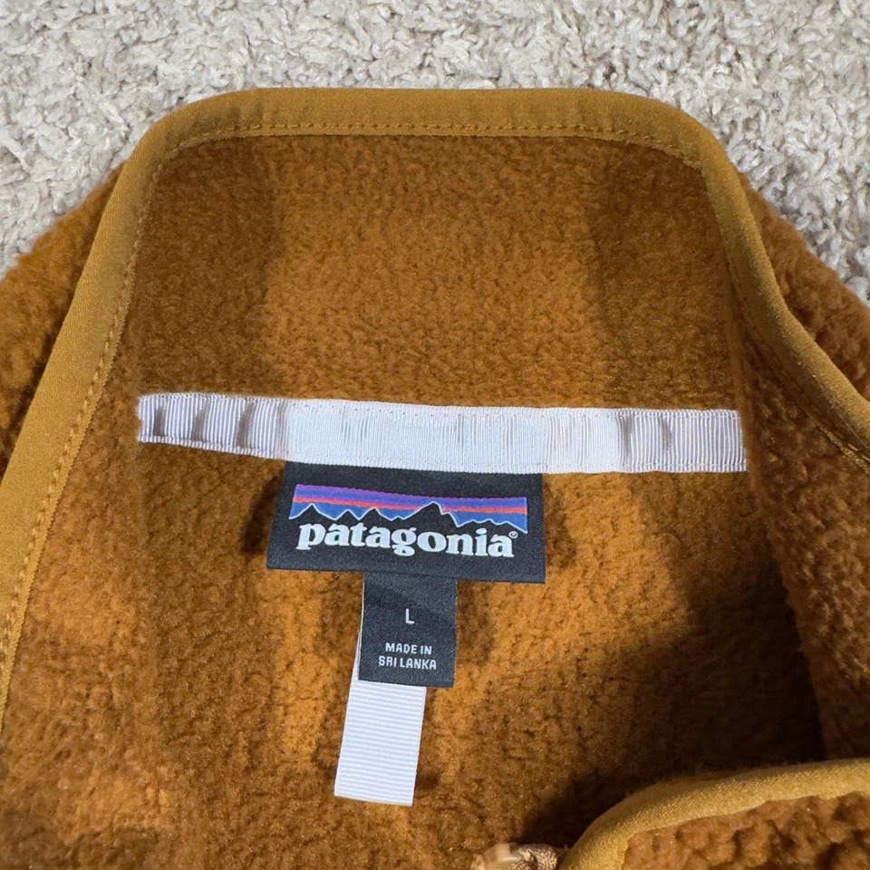 Chaqueta retro para mujer Patagonia cremallera completa talla grande 22795 marrón refugio Foto 3 de 4