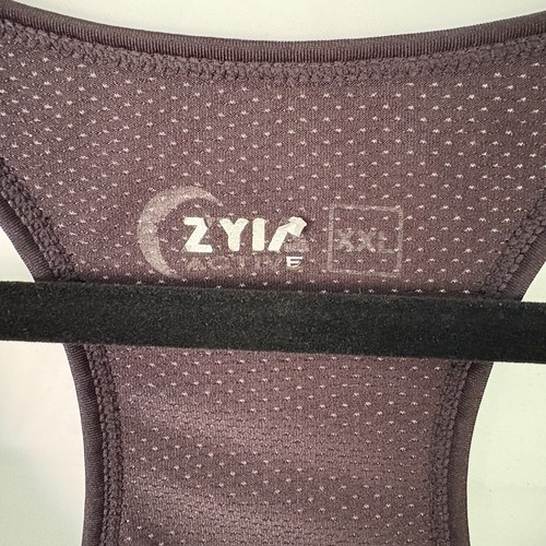Zyia Active Black Mesh Back Sports Bra Size XXL FREE SHIPPING - Picture 2 of 6