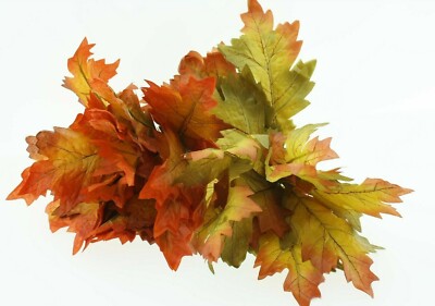 84 x Bunte Herbstdeko Herbstblätter Eichenlaub Blätter Deko Herbstlaub Künstlich