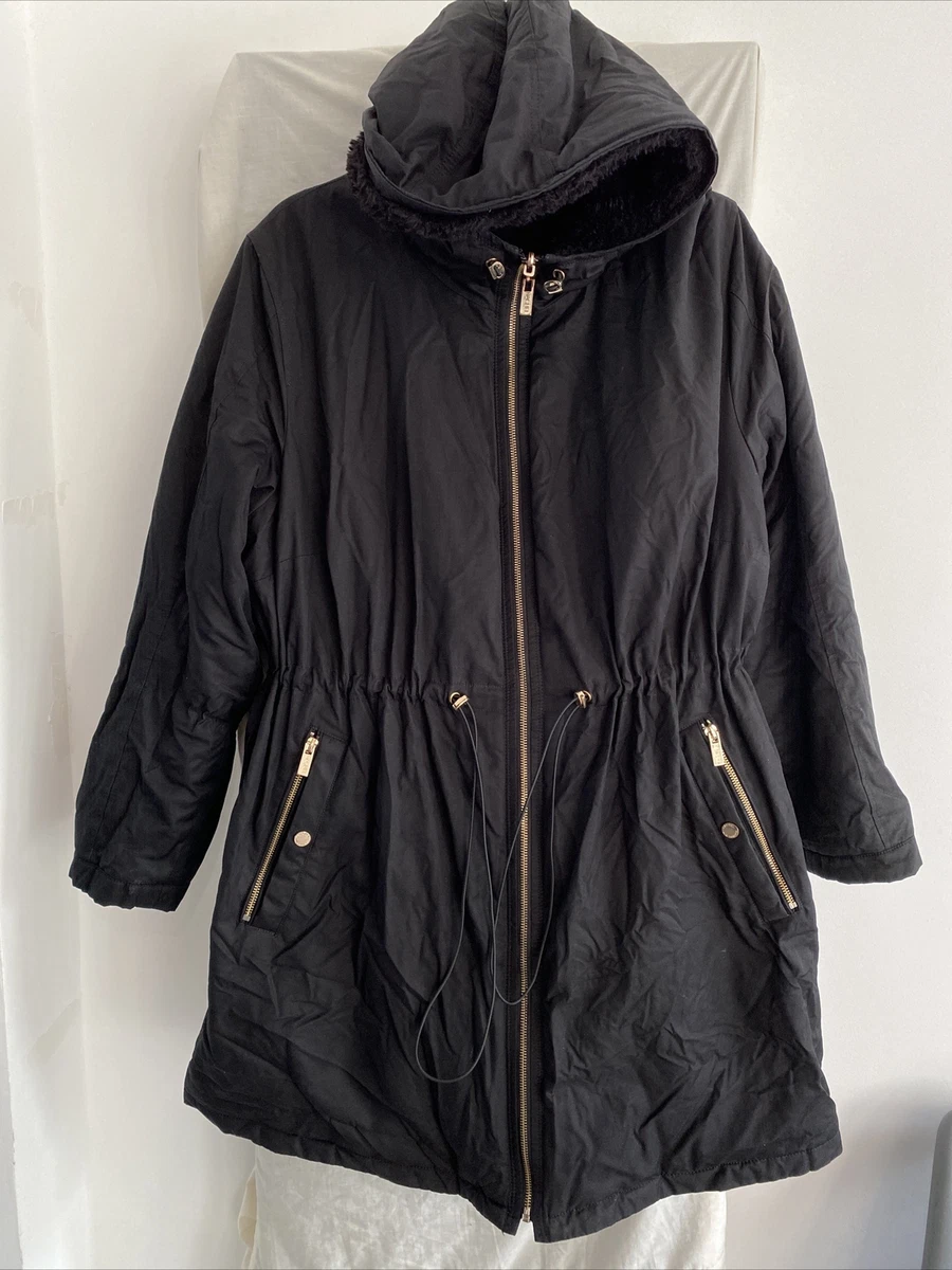 RACHEL ROY Black Hooded Padded Reversible Parka Coat eBay
