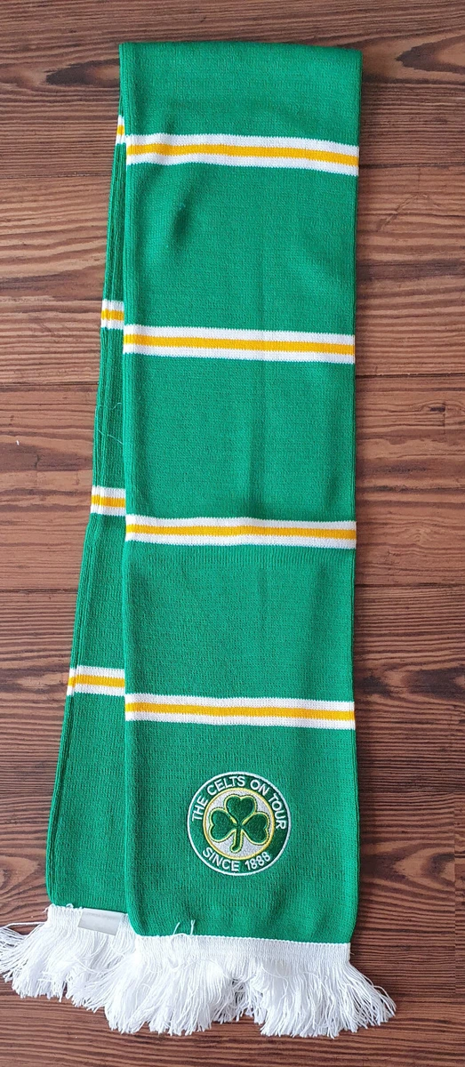 CELTIC SCARF GREEN WHITE GOLD