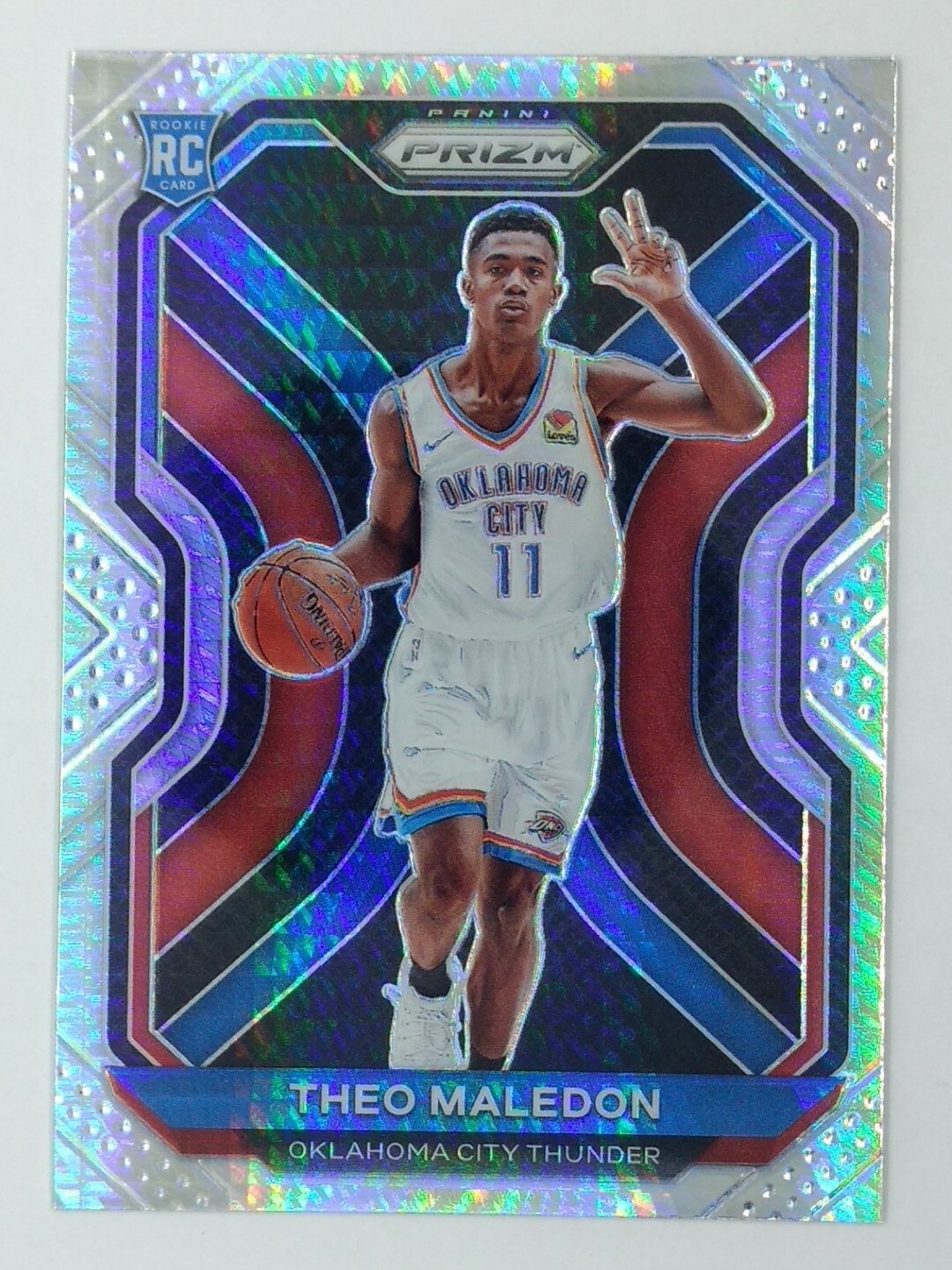 2020-21 Panini Prizm Hyper Theo Maledon Rookie RC #289, Thunder, Parallel