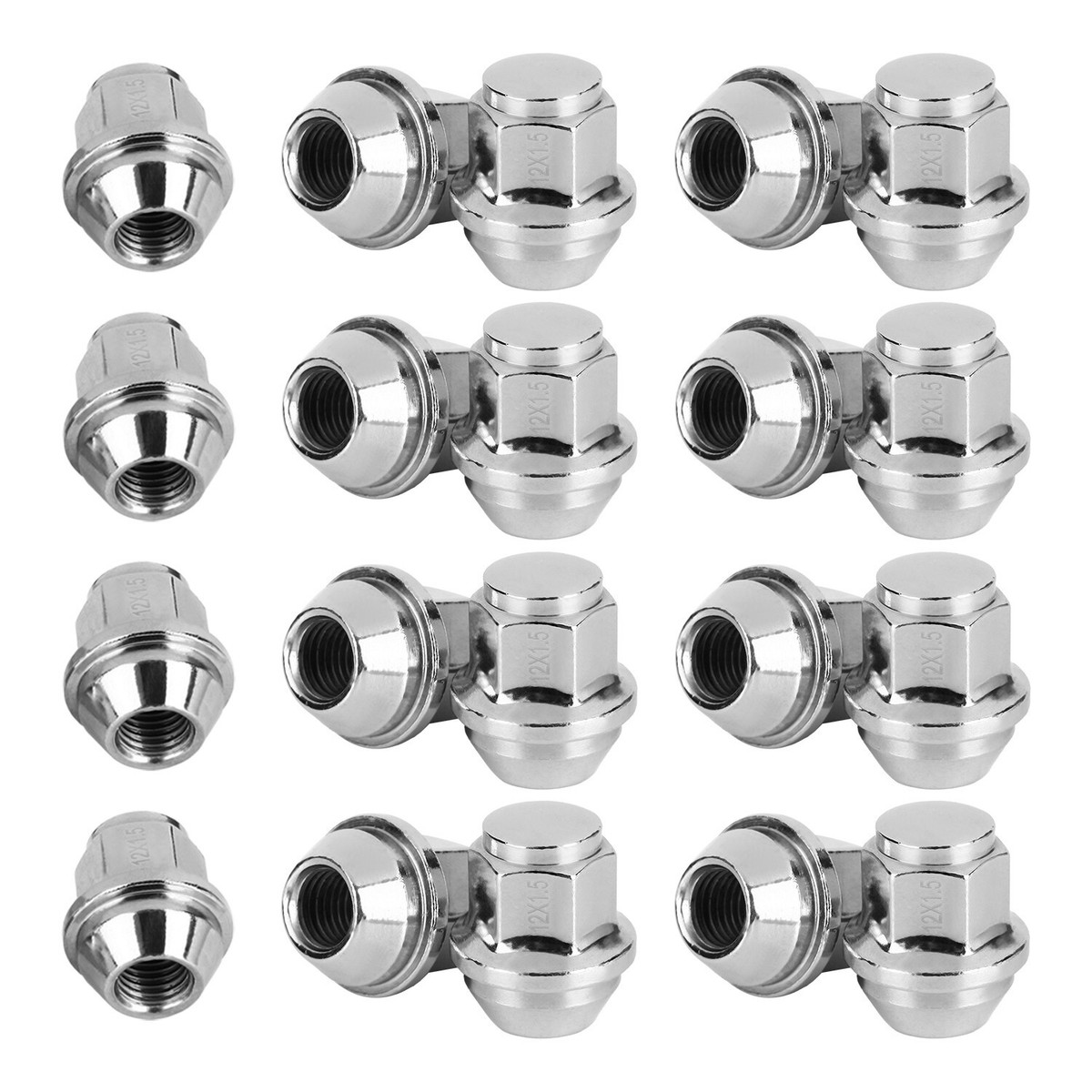 20pc Wheel Lug Nuts 12x1.5 for Ford Fusion Escape EcoSport Lincoln