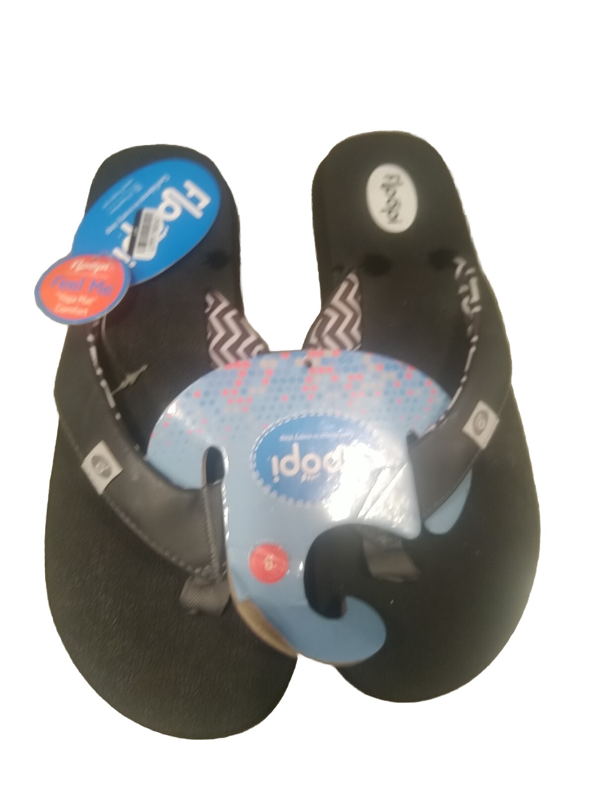 Gray Floopi Slippers with Yoga Mat Sole in Size 8 for Ultimate Comfort-image