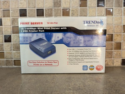 TRENDNET TE100-P1U PRINT SERVER USB-1 PORT TO USB 1-PORT URSB-24