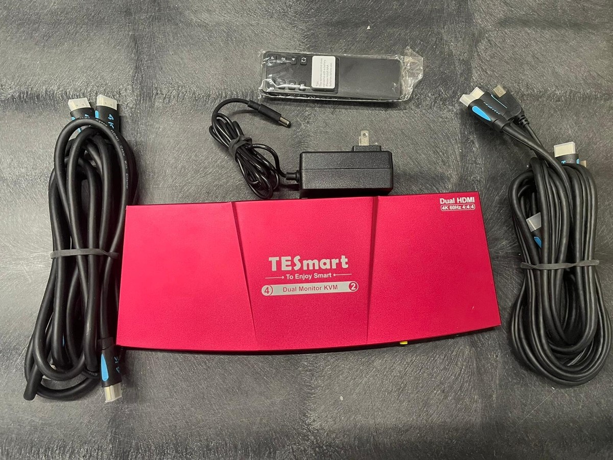 TESmart KVM Switch HKS0401A1U 本体 TESmart HKS0401A1U 4K 4-Port HDMI KVM Switch | eBay