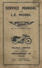 Velocette L.E. service manual book 1958 project ON USB stick  classic history
