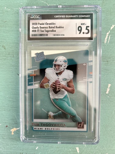 2020 Panini Chronicles Tua Tagovailoa RC Clearly Donruss Rated Rookie CGC 9.5
